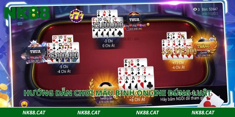 Hướng dẫn chơi mậu binh online đúng luật